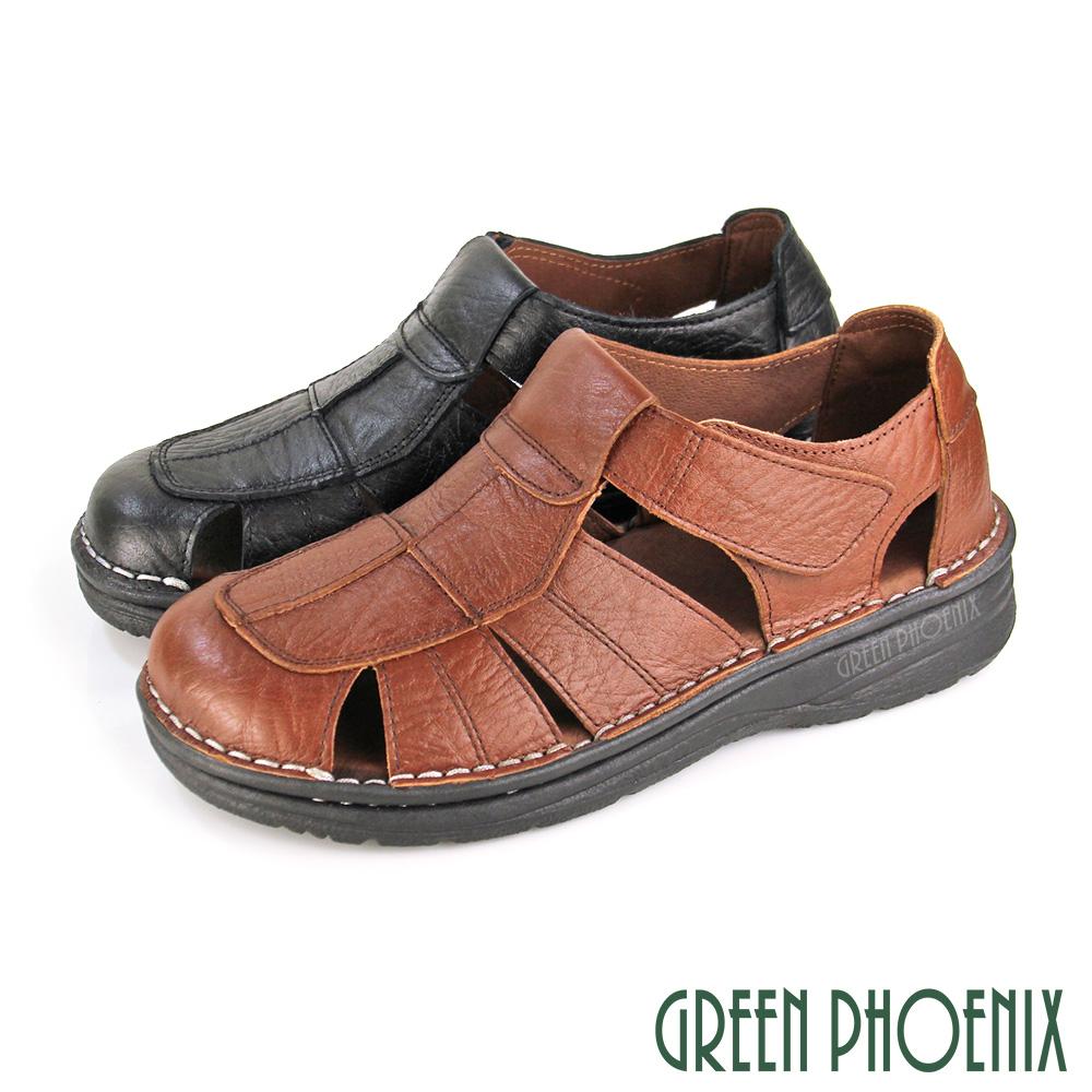 GREEN PHOENIX真皮涼鞋